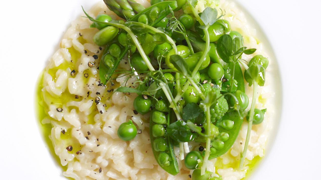 Risotto aux légumes verts