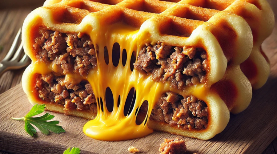 gaufre salée recette viande hachée