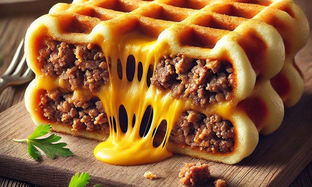 gaufre salée recette viande hachée