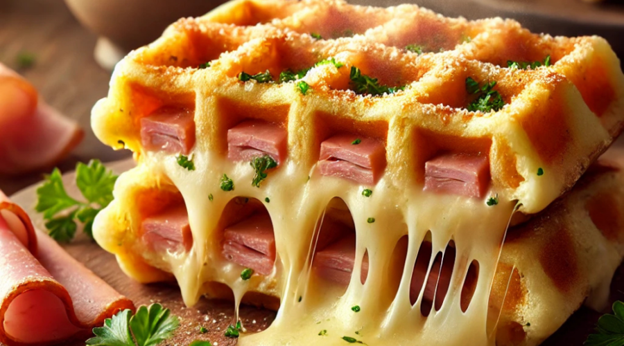 gaufres jambon fromage