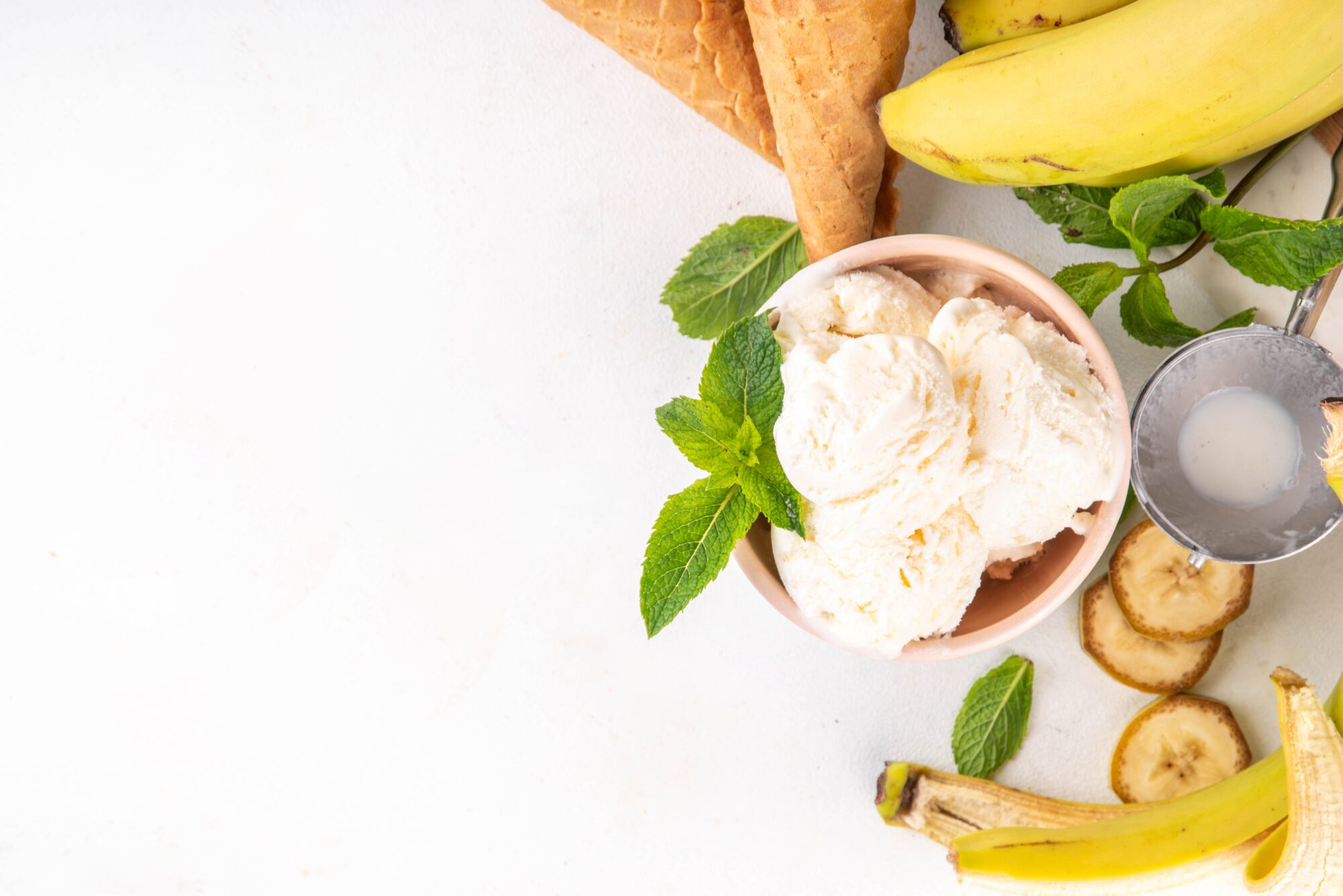 Glace protéinée banane et lait végétal